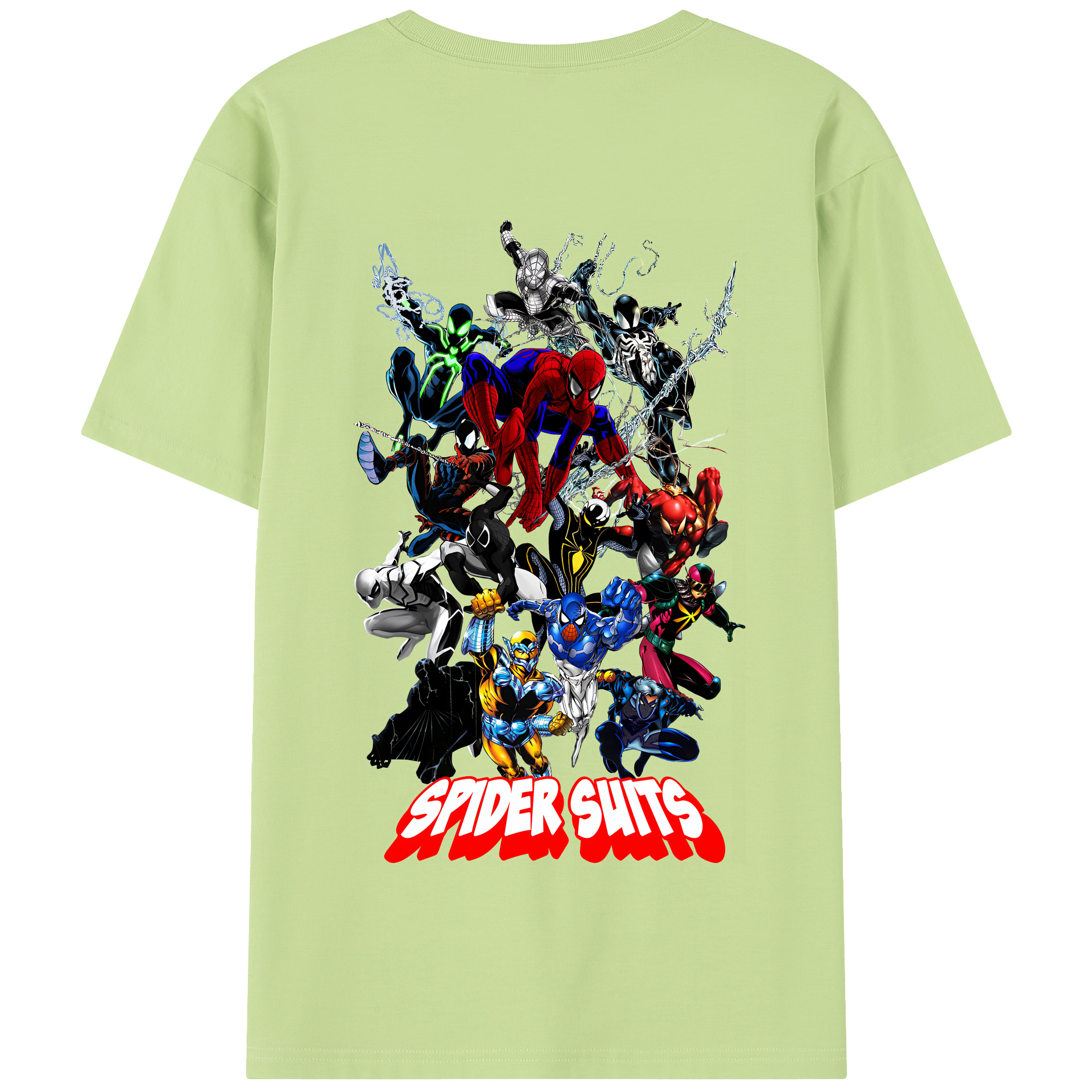 （画像用） Spider Man スパイダーマン 綿100％半袖Tシャツ（背面プリント）